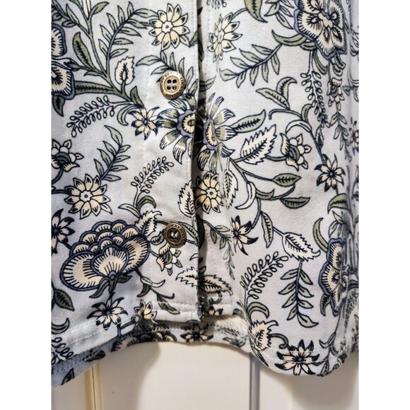 Lucky Brand Women’s Pajama Top - Mini Denim Floral - Size L Fast Shipping - Picture 11 of 14